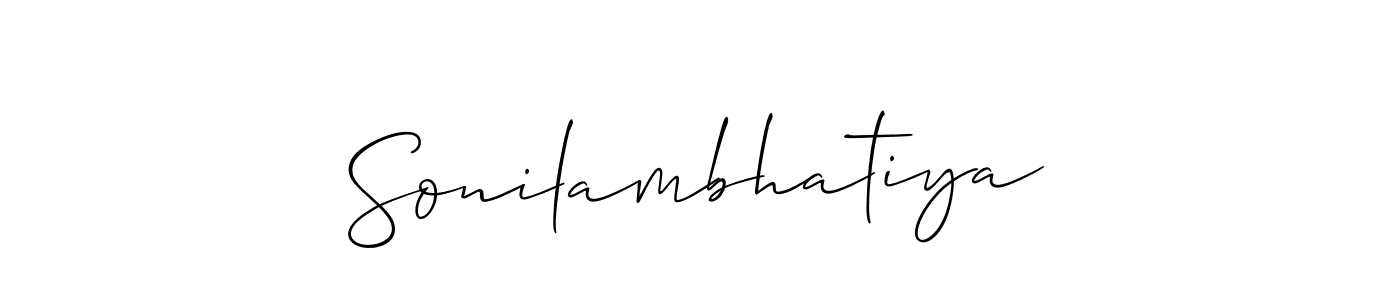 Best and Professional Signature Style for Sonilambhatiya. Allison_Script Best Signature Style Collection. Sonilambhatiya signature style 2 images and pictures png