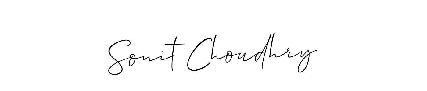 Sonit Choudhry stylish signature style. Best Handwritten Sign (Allison_Script) for my name. Handwritten Signature Collection Ideas for my name Sonit Choudhry. Sonit Choudhry signature style 2 images and pictures png