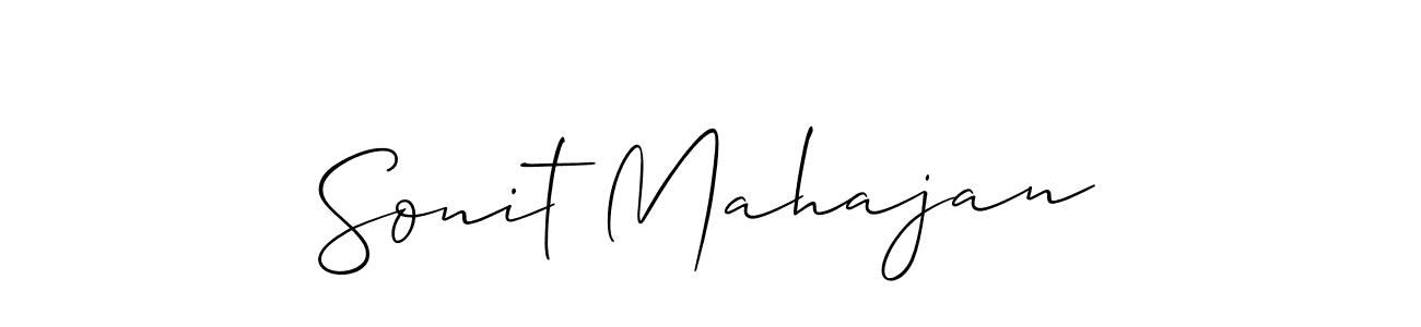 Create a beautiful signature design for name Sonit Mahajan. With this signature (Allison_Script) fonts, you can make a handwritten signature for free. Sonit Mahajan signature style 2 images and pictures png