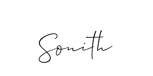 Also You can easily find your signature by using the search form. We will create Sonith name handwritten signature images for you free of cost using Allison_Script sign style. Sonith signature style 2 images and pictures png