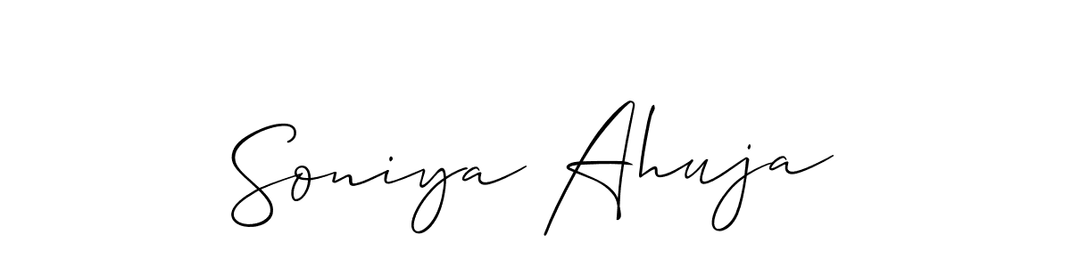 Also You can easily find your signature by using the search form. We will create Soniya Ahuja name handwritten signature images for you free of cost using Allison_Script sign style. Soniya Ahuja signature style 2 images and pictures png