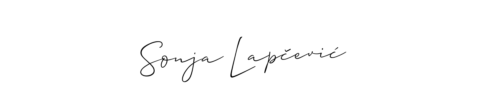 How to make Sonja Lapčević name signature. Use Allison_Script style for creating short signs online. This is the latest handwritten sign. Sonja Lapčević signature style 2 images and pictures png