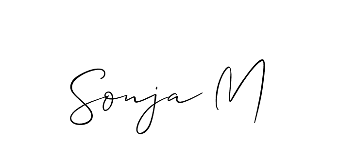 Also we have Sonja M name is the best signature style. Create professional handwritten signature collection using Allison_Script autograph style. Sonja M signature style 2 images and pictures png