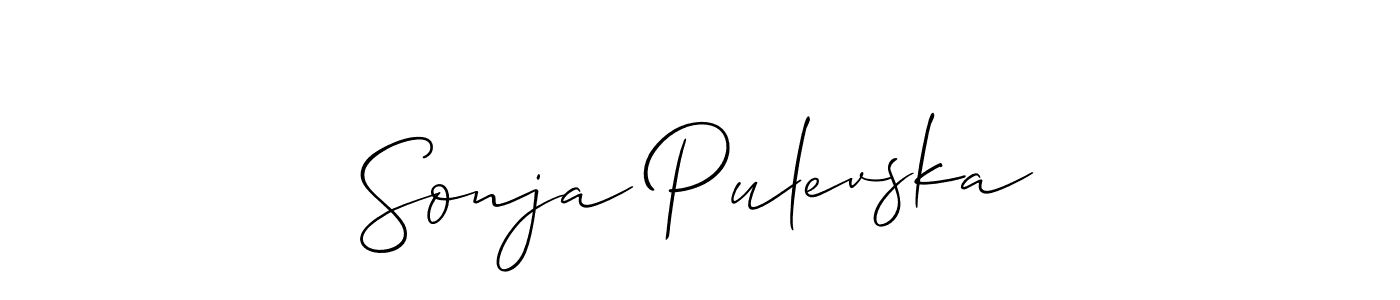 Here are the top 10 professional signature styles for the name Sonja Pulevska. These are the best autograph styles you can use for your name. Sonja Pulevska signature style 2 images and pictures png