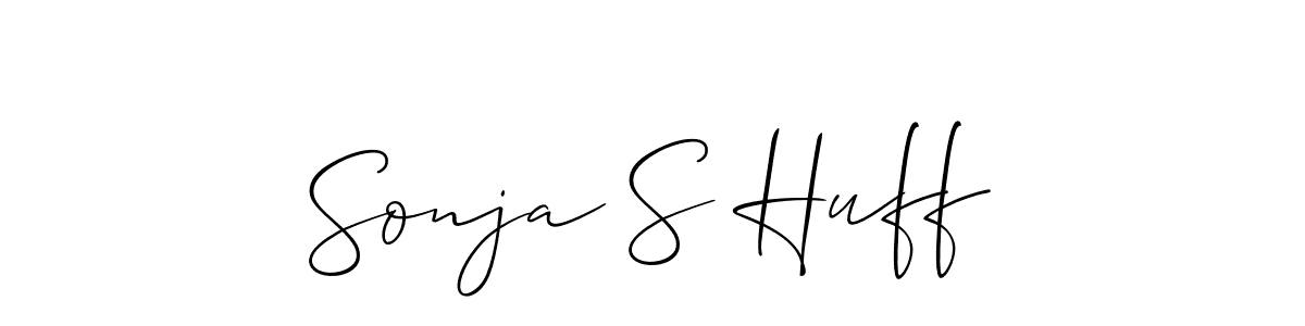 Best and Professional Signature Style for Sonja S Huff. Allison_Script Best Signature Style Collection. Sonja S Huff signature style 2 images and pictures png