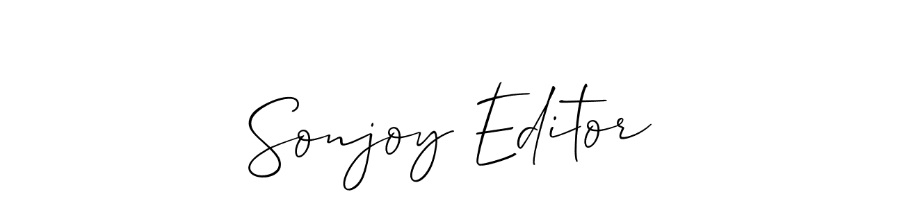 Make a beautiful signature design for name Sonjoy Editor. With this signature (Allison_Script) style, you can create a handwritten signature for free. Sonjoy Editor signature style 2 images and pictures png