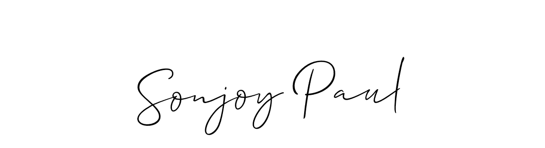 Sonjoy Paul stylish signature style. Best Handwritten Sign (Allison_Script) for my name. Handwritten Signature Collection Ideas for my name Sonjoy Paul. Sonjoy Paul signature style 2 images and pictures png