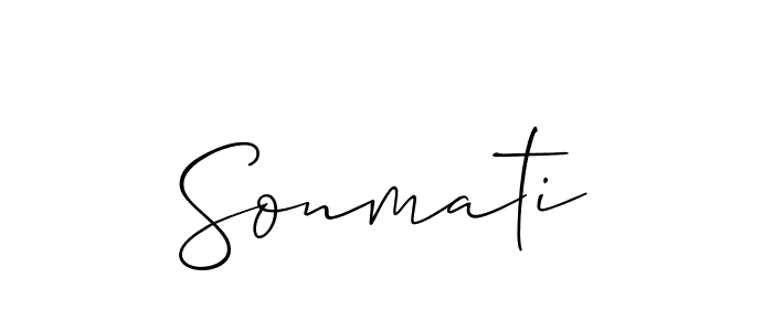 Create a beautiful signature design for name Sonmati. With this signature (Allison_Script) fonts, you can make a handwritten signature for free. Sonmati signature style 2 images and pictures png