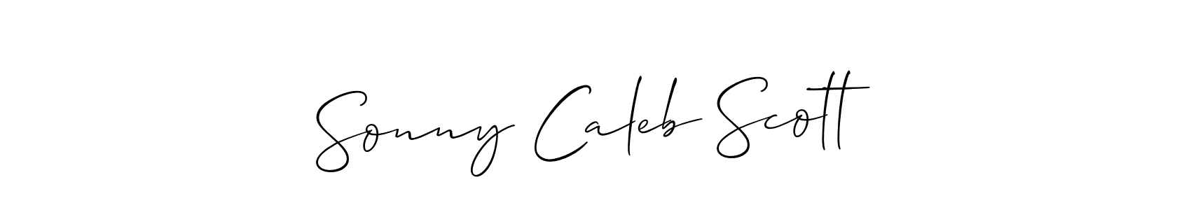 Also You can easily find your signature by using the search form. We will create Sonny Caleb Scott name handwritten signature images for you free of cost using Allison_Script sign style. Sonny Caleb Scott signature style 2 images and pictures png