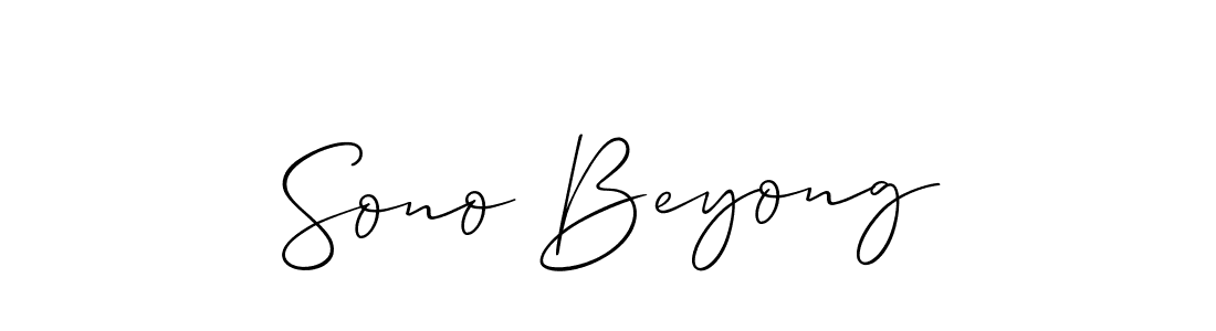 How to make Sono Beyong signature? Allison_Script is a professional autograph style. Create handwritten signature for Sono Beyong name. Sono Beyong signature style 2 images and pictures png