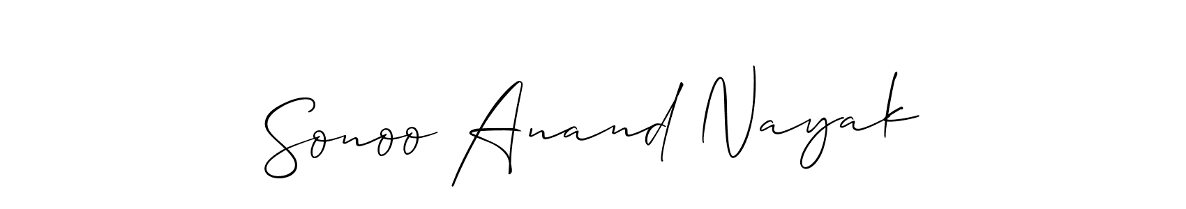 Similarly Allison_Script is the best handwritten signature design. Signature creator online .You can use it as an online autograph creator for name Sonoo Anand Nayak. Sonoo Anand Nayak signature style 2 images and pictures png