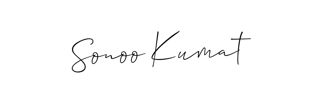 The best way (Allison_Script) to make a short signature is to pick only two or three words in your name. The name Sonoo Kumat include a total of six letters. For converting this name. Sonoo Kumat signature style 2 images and pictures png