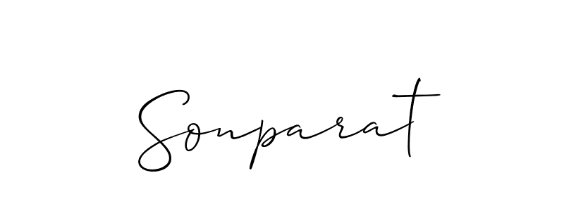Design your own signature with our free online signature maker. With this signature software, you can create a handwritten (Allison_Script) signature for name Sonparat. Sonparat signature style 2 images and pictures png