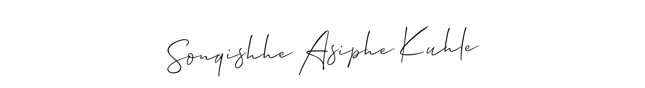 Sonqishhe Asiphe Kuhle stylish signature style. Best Handwritten Sign (Allison_Script) for my name. Handwritten Signature Collection Ideas for my name Sonqishhe Asiphe Kuhle. Sonqishhe Asiphe Kuhle signature style 2 images and pictures png