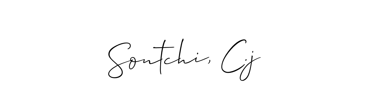 It looks lik you need a new signature style for name Sontchi, C.j. Design unique handwritten (Allison_Script) signature with our free signature maker in just a few clicks. Sontchi, C.j signature style 2 images and pictures png