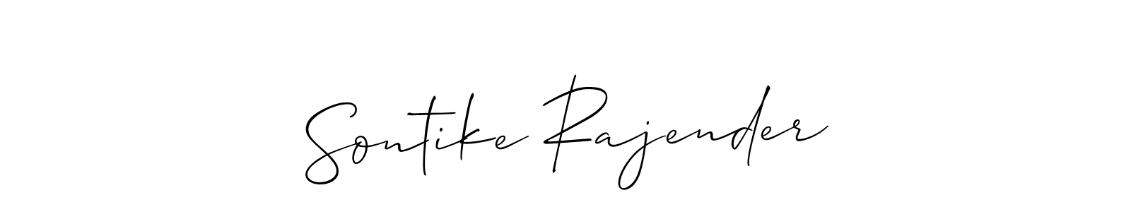 Design your own signature with our free online signature maker. With this signature software, you can create a handwritten (Allison_Script) signature for name Sontike Rajender. Sontike Rajender signature style 2 images and pictures png