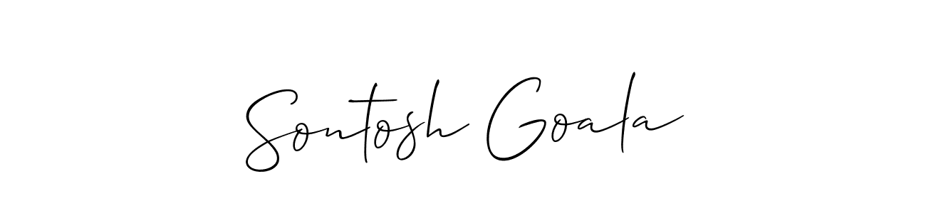 How to make Sontosh Goala signature? Allison_Script is a professional autograph style. Create handwritten signature for Sontosh Goala name. Sontosh Goala signature style 2 images and pictures png