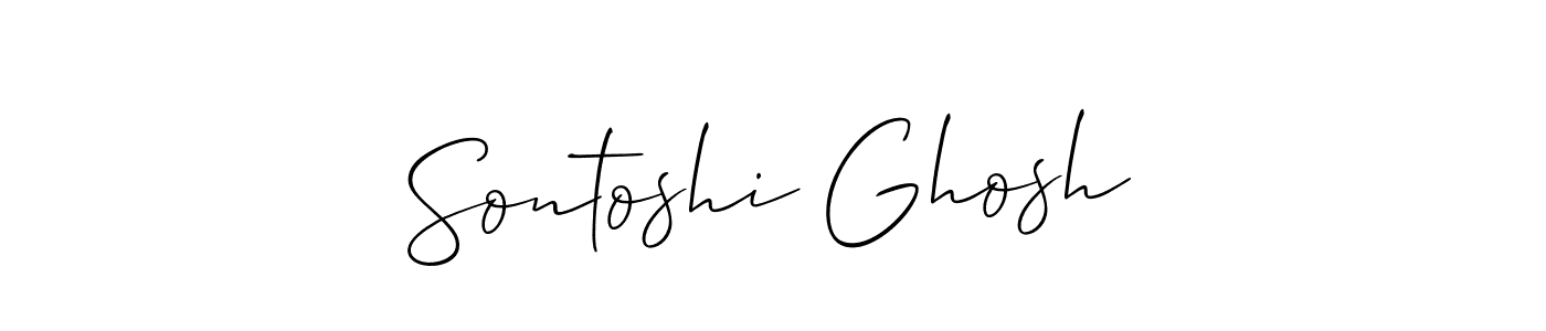 Design your own signature with our free online signature maker. With this signature software, you can create a handwritten (Allison_Script) signature for name Sontoshi Ghosh. Sontoshi Ghosh signature style 2 images and pictures png