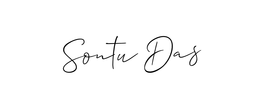 Allison_Script is a professional signature style that is perfect for those who want to add a touch of class to their signature. It is also a great choice for those who want to make their signature more unique. Get Sontu Das name to fancy signature for free. Sontu Das signature style 2 images and pictures png