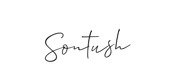 if you are searching for the best signature style for your name Sontush. so please give up your signature search. here we have designed multiple signature styles  using Allison_Script. Sontush signature style 2 images and pictures png