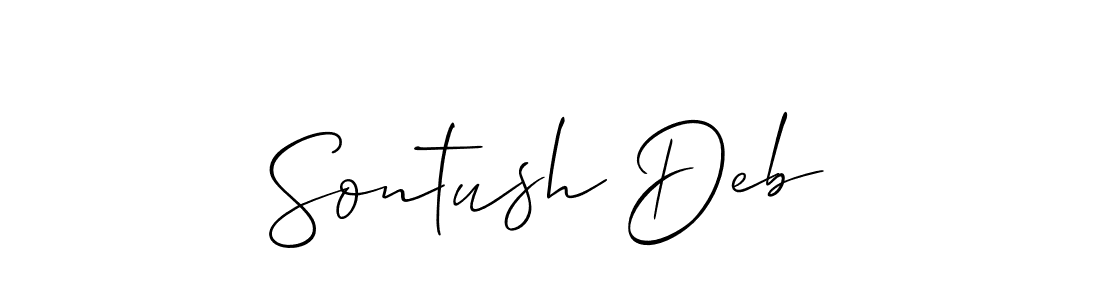 Also we have Sontush Deb name is the best signature style. Create professional handwritten signature collection using Allison_Script autograph style. Sontush Deb signature style 2 images and pictures png