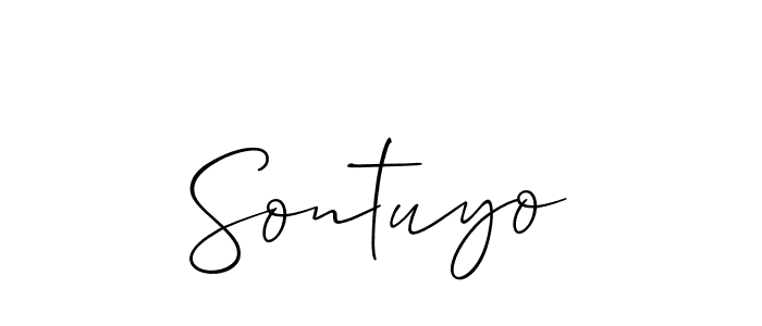 The best way (Allison_Script) to make a short signature is to pick only two or three words in your name. The name Sontuyo include a total of six letters. For converting this name. Sontuyo signature style 2 images and pictures png