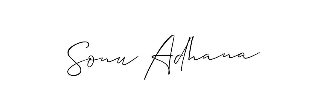 How to Draw Sonu Adhana signature style? Allison_Script is a latest design signature styles for name Sonu Adhana. Sonu Adhana signature style 2 images and pictures png