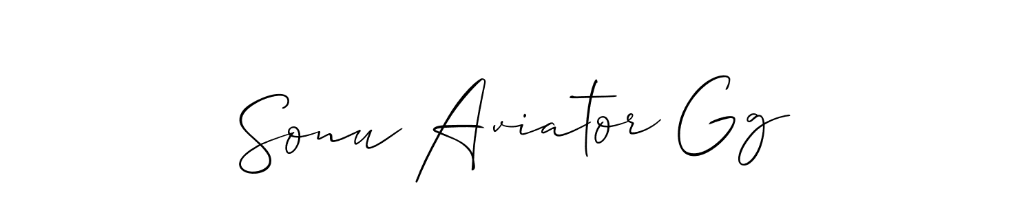 Sonu Aviator Gg stylish signature style. Best Handwritten Sign (Allison_Script) for my name. Handwritten Signature Collection Ideas for my name Sonu Aviator Gg. Sonu Aviator Gg signature style 2 images and pictures png