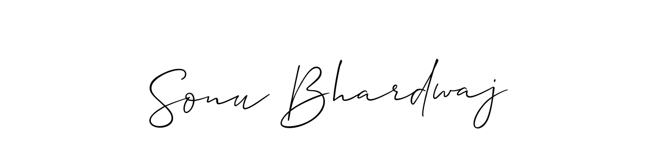 Use a signature maker to create a handwritten signature online. With this signature software, you can design (Allison_Script) your own signature for name Sonu Bhardwaj. Sonu Bhardwaj signature style 2 images and pictures png