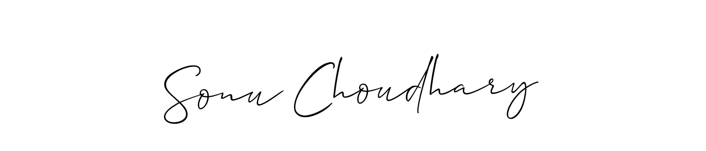 Sonu Choudhary stylish signature style. Best Handwritten Sign (Allison_Script) for my name. Handwritten Signature Collection Ideas for my name Sonu Choudhary. Sonu Choudhary signature style 2 images and pictures png