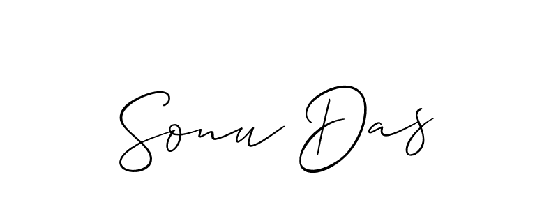 The best way (Allison_Script) to make a short signature is to pick only two or three words in your name. The name Sonu Das include a total of six letters. For converting this name. Sonu Das signature style 2 images and pictures png