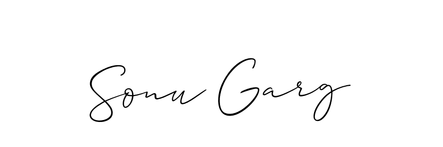 Make a beautiful signature design for name Sonu Garg. With this signature (Allison_Script) style, you can create a handwritten signature for free. Sonu Garg signature style 2 images and pictures png