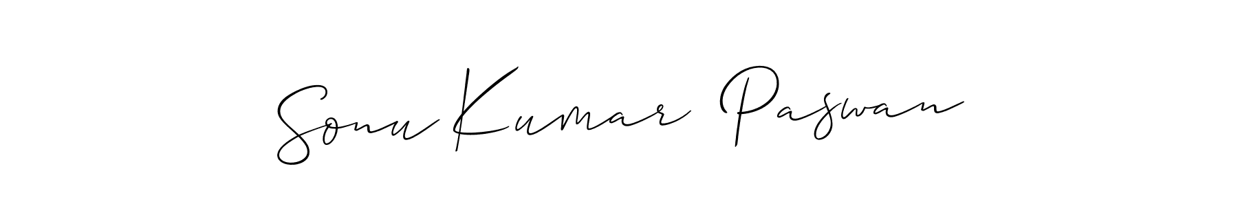 Create a beautiful signature design for name Sonu Kumar  Paswan. With this signature (Allison_Script) fonts, you can make a handwritten signature for free. Sonu Kumar  Paswan signature style 2 images and pictures png