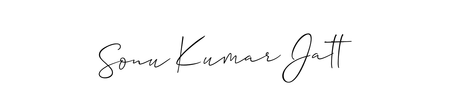 Sonu Kumar Jatt stylish signature style. Best Handwritten Sign (Allison_Script) for my name. Handwritten Signature Collection Ideas for my name Sonu Kumar Jatt. Sonu Kumar Jatt signature style 2 images and pictures png