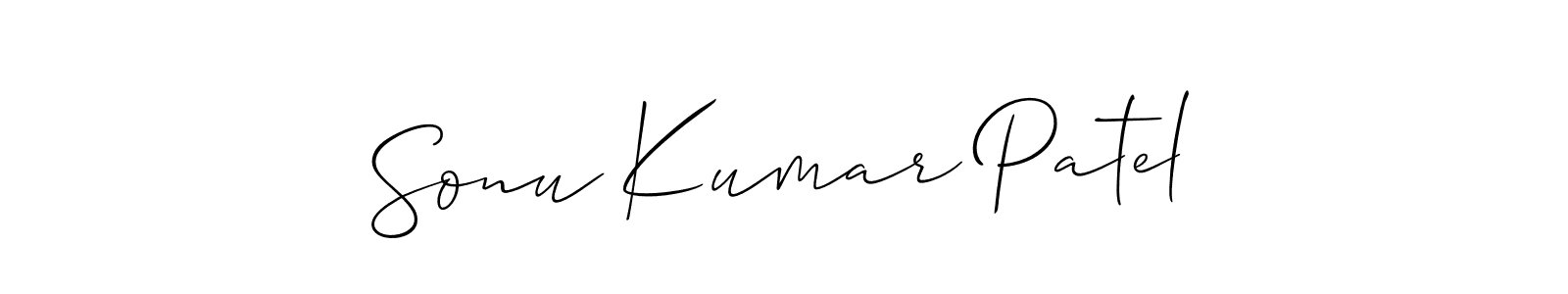 Also we have Sonu Kumar Patel name is the best signature style. Create professional handwritten signature collection using Allison_Script autograph style. Sonu Kumar Patel signature style 2 images and pictures png