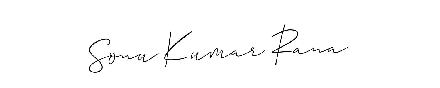 Make a short Sonu Kumar Rana signature style. Manage your documents anywhere anytime using Allison_Script. Create and add eSignatures, submit forms, share and send files easily. Sonu Kumar Rana signature style 2 images and pictures png