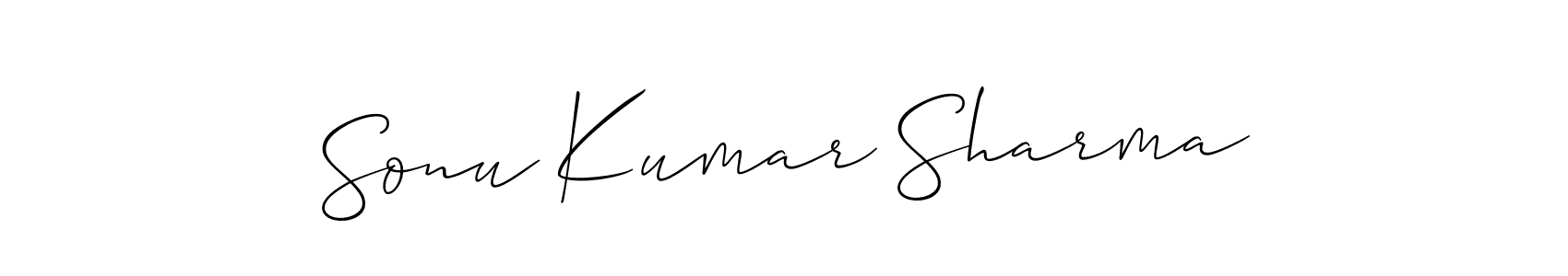 It looks lik you need a new signature style for name Sonu Kumar Sharma. Design unique handwritten (Allison_Script) signature with our free signature maker in just a few clicks. Sonu Kumar Sharma signature style 2 images and pictures png