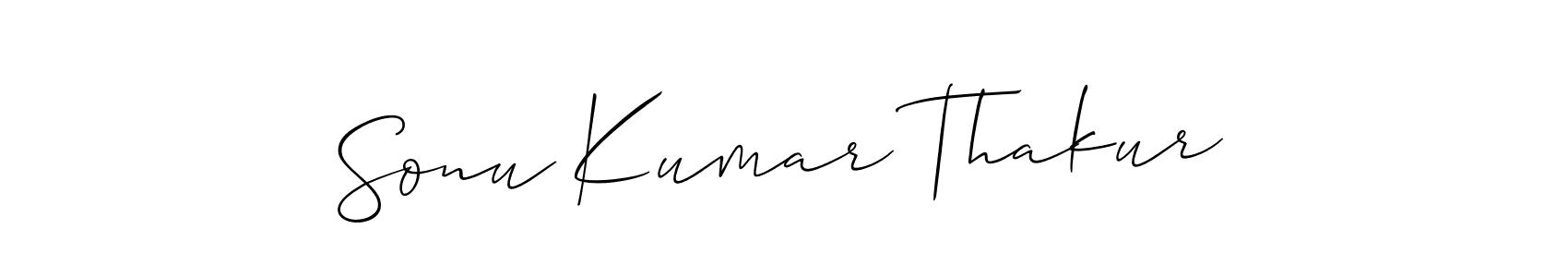 Similarly Allison_Script is the best handwritten signature design. Signature creator online .You can use it as an online autograph creator for name Sonu Kumar Thakur. Sonu Kumar Thakur signature style 2 images and pictures png