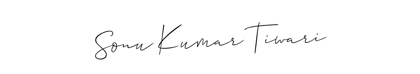 Sonu Kumar Tiwari stylish signature style. Best Handwritten Sign (Allison_Script) for my name. Handwritten Signature Collection Ideas for my name Sonu Kumar Tiwari. Sonu Kumar Tiwari signature style 2 images and pictures png
