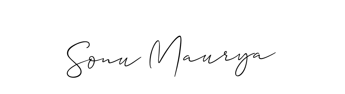 The best way (Allison_Script) to make a short signature is to pick only two or three words in your name. The name Sonu Maurya include a total of six letters. For converting this name. Sonu Maurya signature style 2 images and pictures png