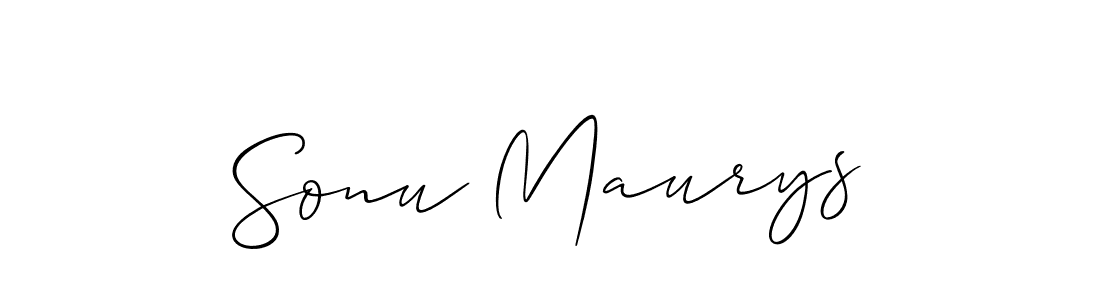 It looks lik you need a new signature style for name Sonu Maurys. Design unique handwritten (Allison_Script) signature with our free signature maker in just a few clicks. Sonu Maurys signature style 2 images and pictures png