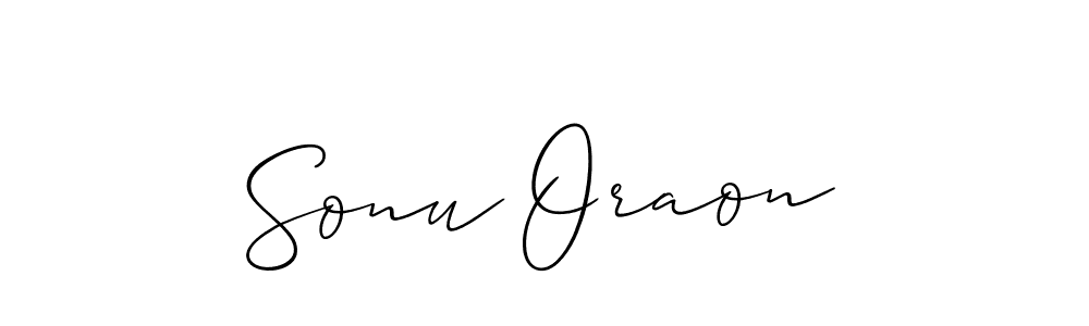 Design your own signature with our free online signature maker. With this signature software, you can create a handwritten (Allison_Script) signature for name Sonu Oraon. Sonu Oraon signature style 2 images and pictures png