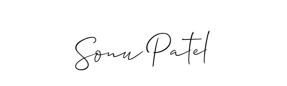 Also we have Sonu Patel name is the best signature style. Create professional handwritten signature collection using Allison_Script autograph style. Sonu Patel signature style 2 images and pictures png