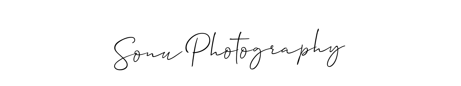 Sonu Photography stylish signature style. Best Handwritten Sign (Allison_Script) for my name. Handwritten Signature Collection Ideas for my name Sonu Photography. Sonu Photography signature style 2 images and pictures png