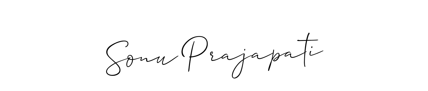 How to make Sonu Prajapati signature? Allison_Script is a professional autograph style. Create handwritten signature for Sonu Prajapati name. Sonu Prajapati signature style 2 images and pictures png