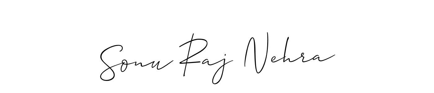 You should practise on your own different ways (Allison_Script) to write your name (Sonu Raj Nehra) in signature. don't let someone else do it for you. Sonu Raj Nehra signature style 2 images and pictures png