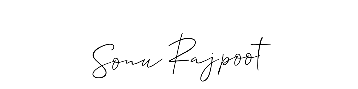 How to make Sonu Rajpoot signature? Allison_Script is a professional autograph style. Create handwritten signature for Sonu Rajpoot name. Sonu Rajpoot signature style 2 images and pictures png