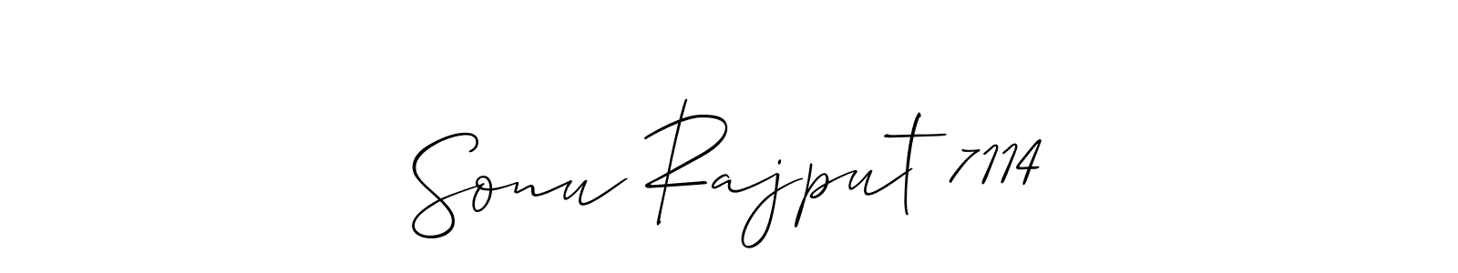 How to Draw Sonu Rajput 7114 signature style? Allison_Script is a latest design signature styles for name Sonu Rajput 7114. Sonu Rajput 7114 signature style 2 images and pictures png