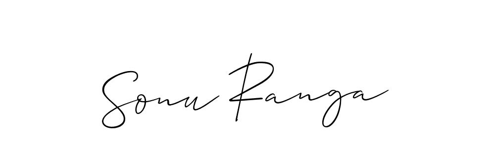 Make a beautiful signature design for name Sonu Ranga. Use this online signature maker to create a handwritten signature for free. Sonu Ranga signature style 2 images and pictures png
