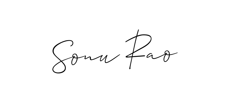 Sonu Rao stylish signature style. Best Handwritten Sign (Allison_Script) for my name. Handwritten Signature Collection Ideas for my name Sonu Rao. Sonu Rao signature style 2 images and pictures png